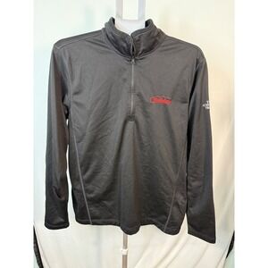 The North Face Mens Black Quarter Zip Pullover Holiday Logo NF0A3LHB‎ Size M